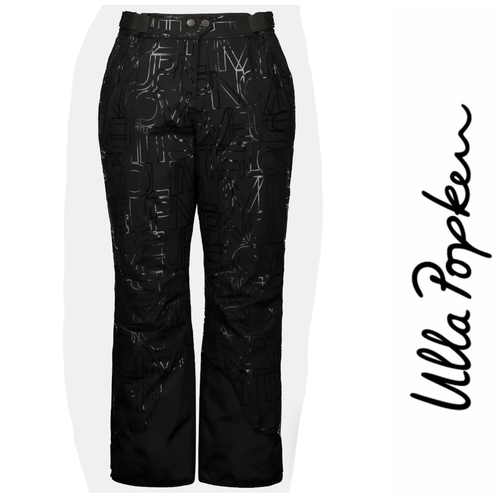 ULLA POPKEN Letter Print Triple Function Fully Lined Ski Pants Size 3X NWT
